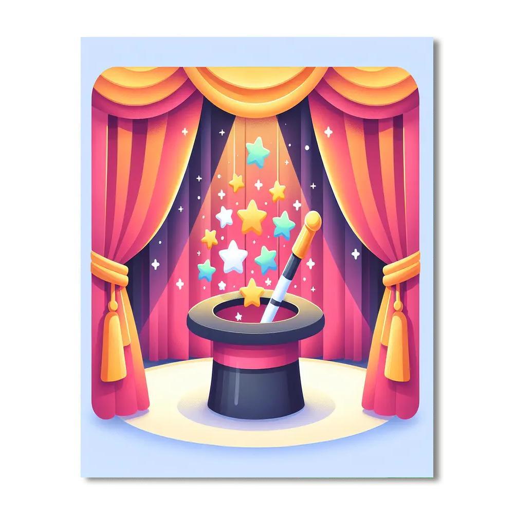 Magician's Trick Box Paint By Numbers Art