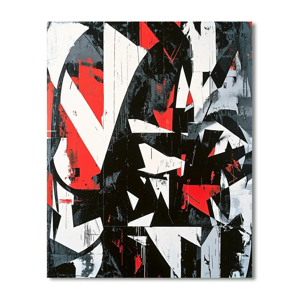 Banksy Inspired Fragments Of Society  Number Painting