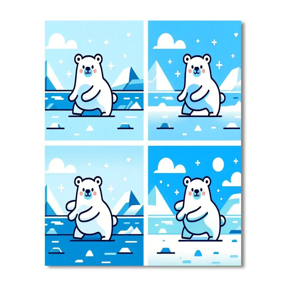Arctic Adventures With Polar Bears Paint By Color