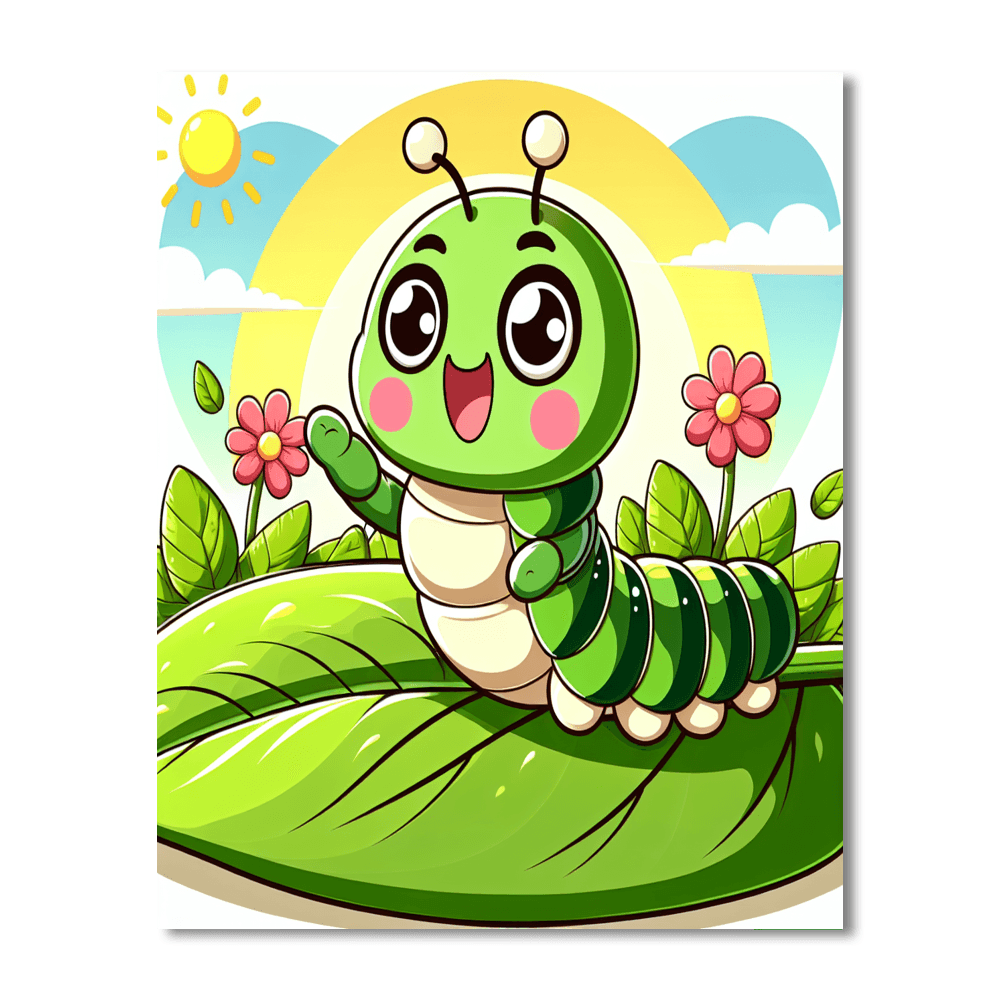 Funny Caterpillar Paint By Number
