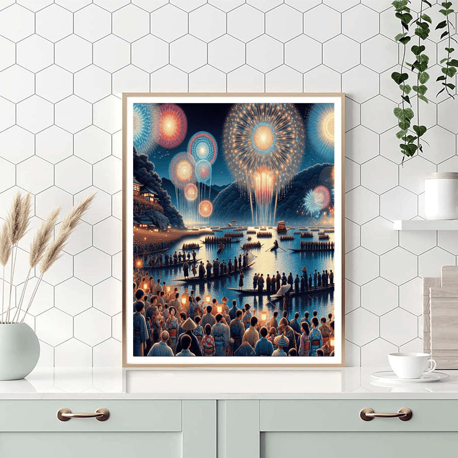 Omagari Fireworks Festival - Daisen, Japan Paint By Color