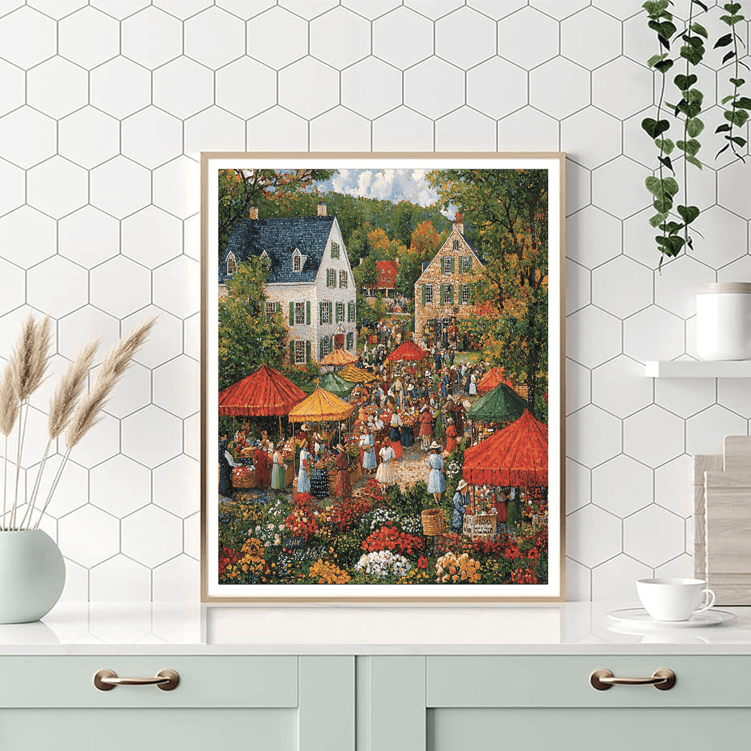 Pieter Bruegel Inspired Vibrant Village  Paint By Numbers