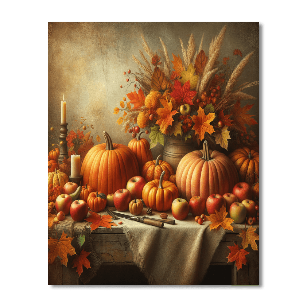 Autumn Harvest Festivities Numbered Painting Kits