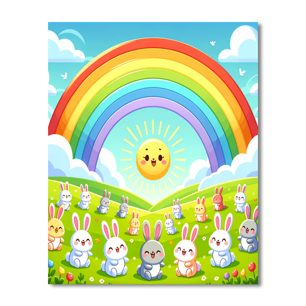 Bright Rainbow Dreams Painting By Numbers Kit