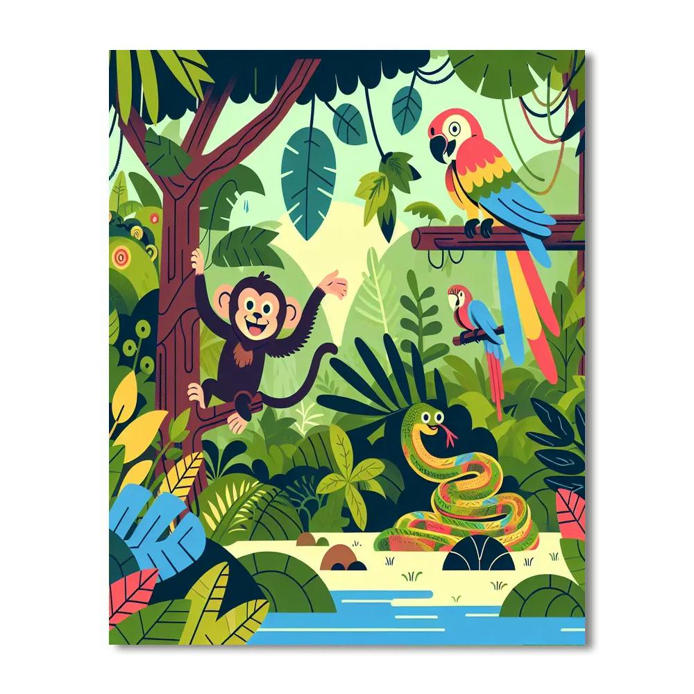 Eco Explorer: Journey Into The Jungle Number Painting