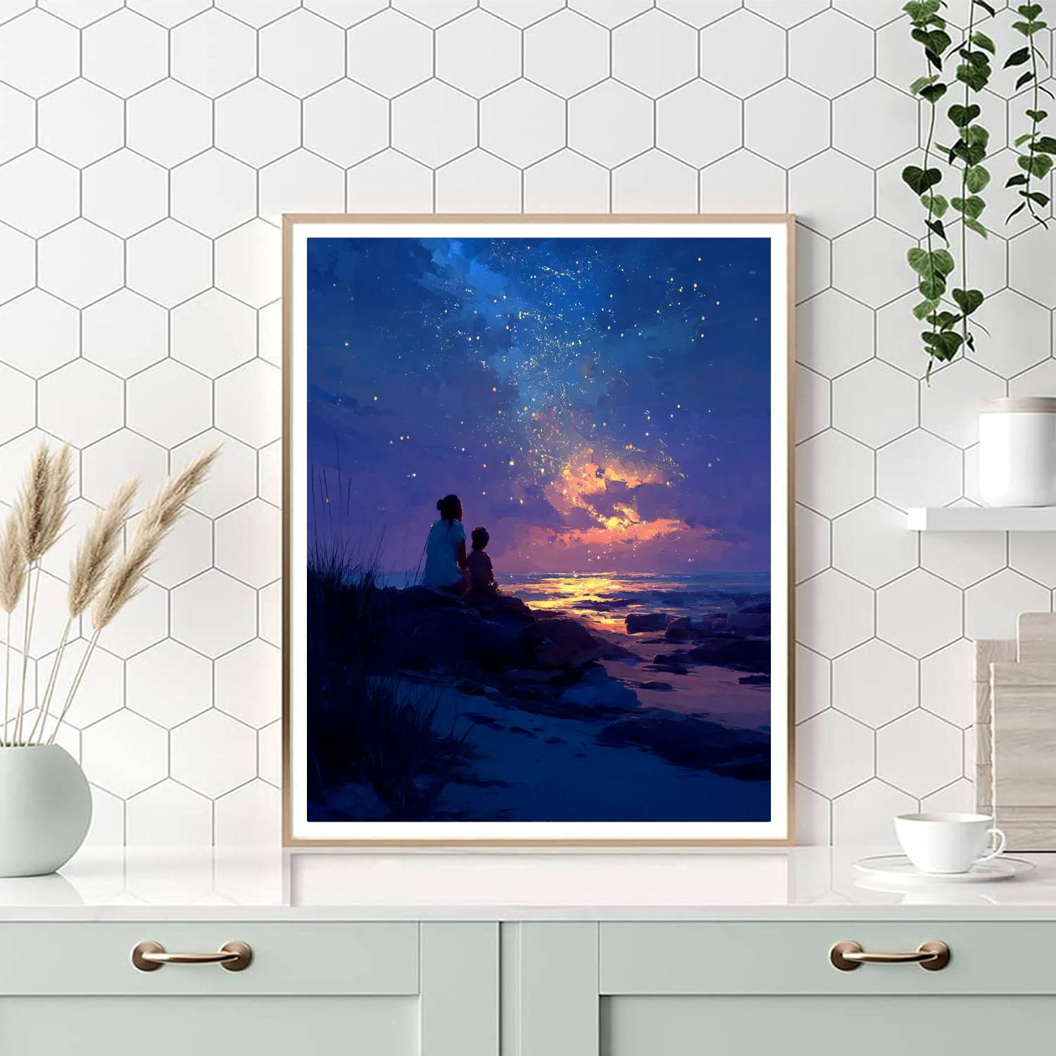 Starry Night With Mom Painting Number Kit