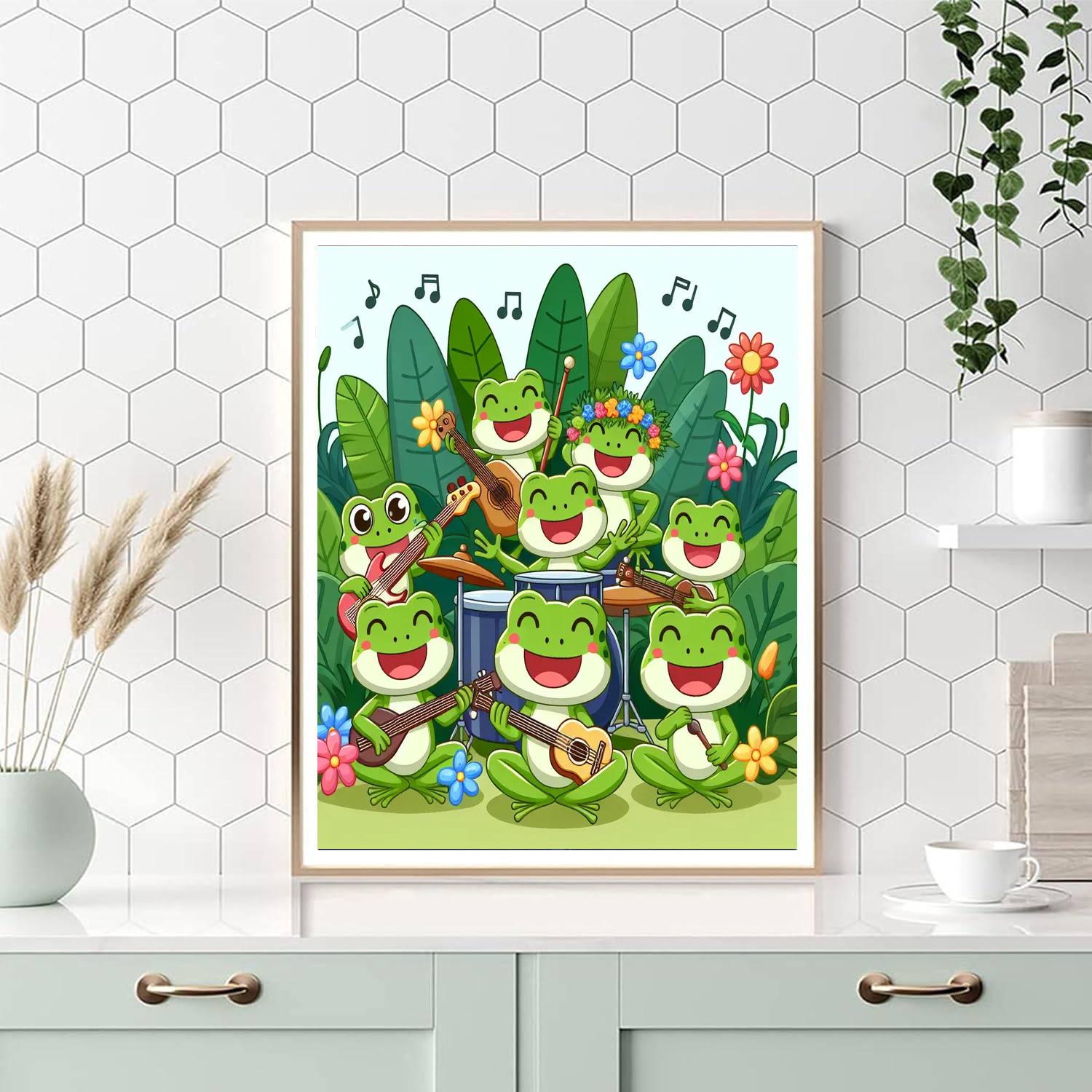 Frog's Jungle Jam DIY Paint By Numbers