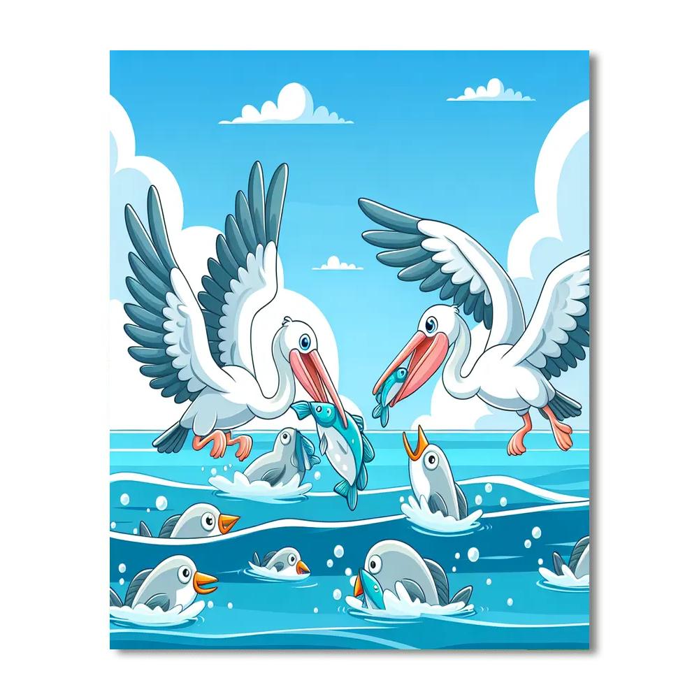 Peppy Pelicans Numbered Painting Kits