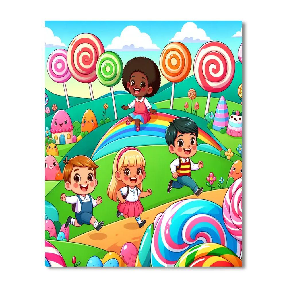 Epic Candy Adventure Paint By Numbers Art