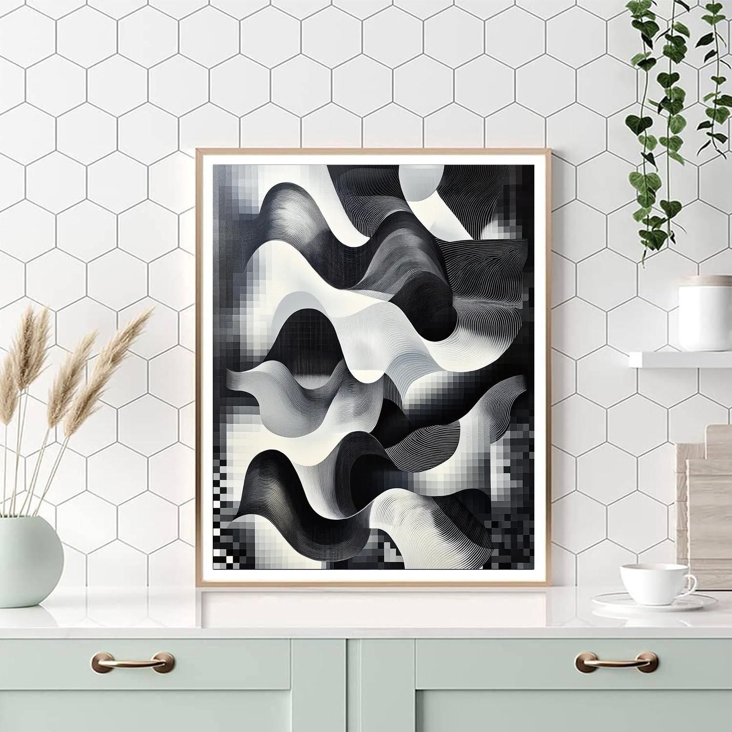 M.C. Escher Inspired Metamorphic Patterns  Number Painting