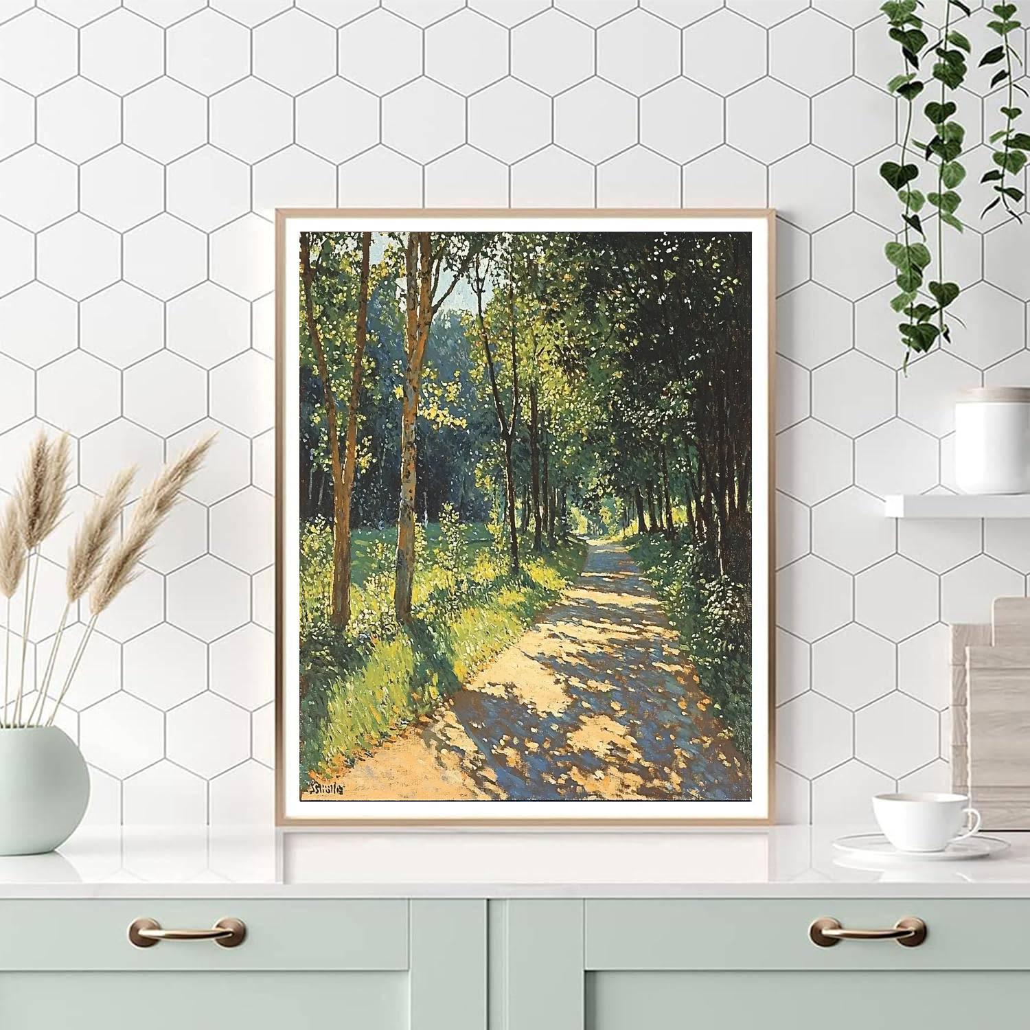 Alfred Sisley Inspired Luminous Woodland Scene  Paint By Numbers