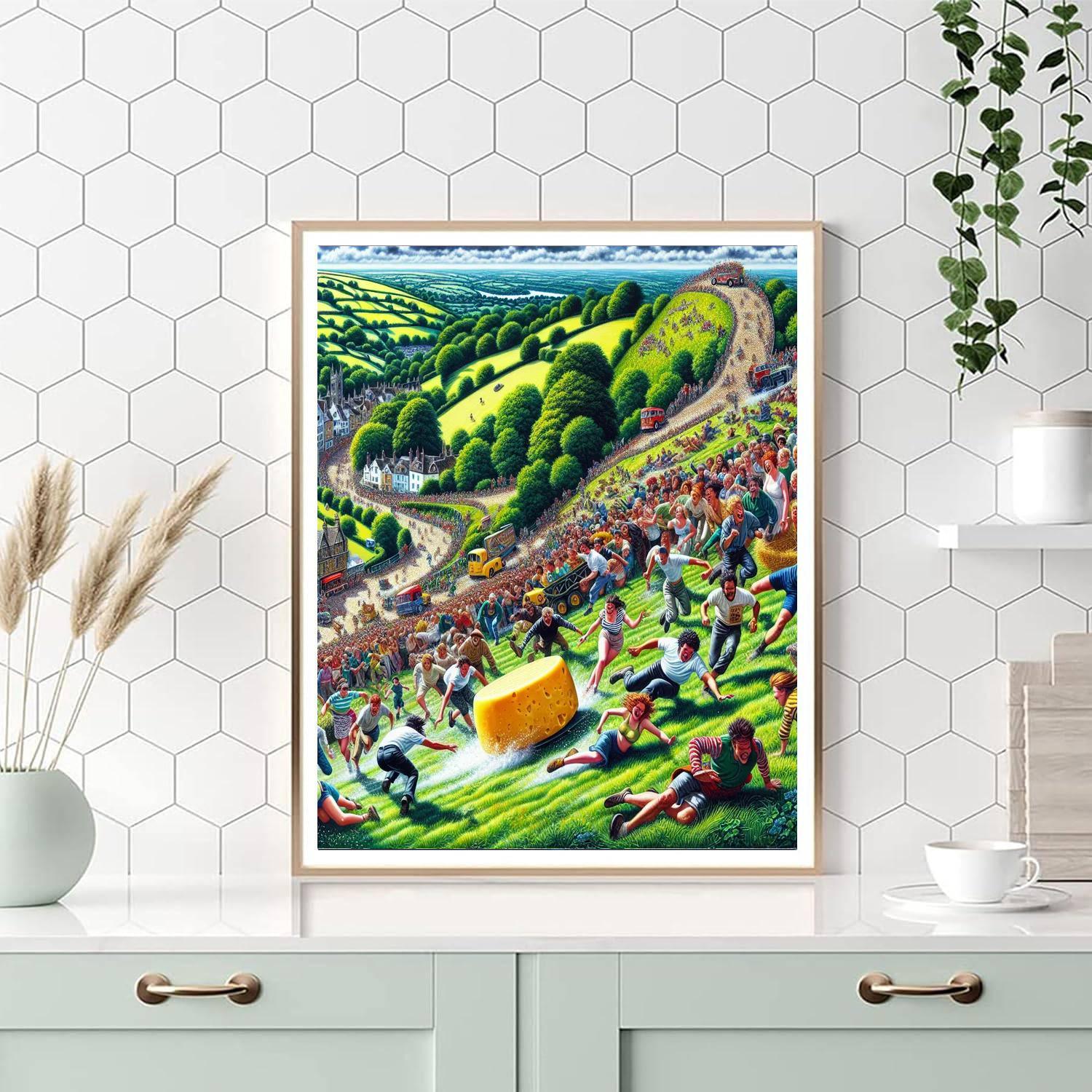 Gloucester Cheese Rolling - England Painting By Numbers Kit