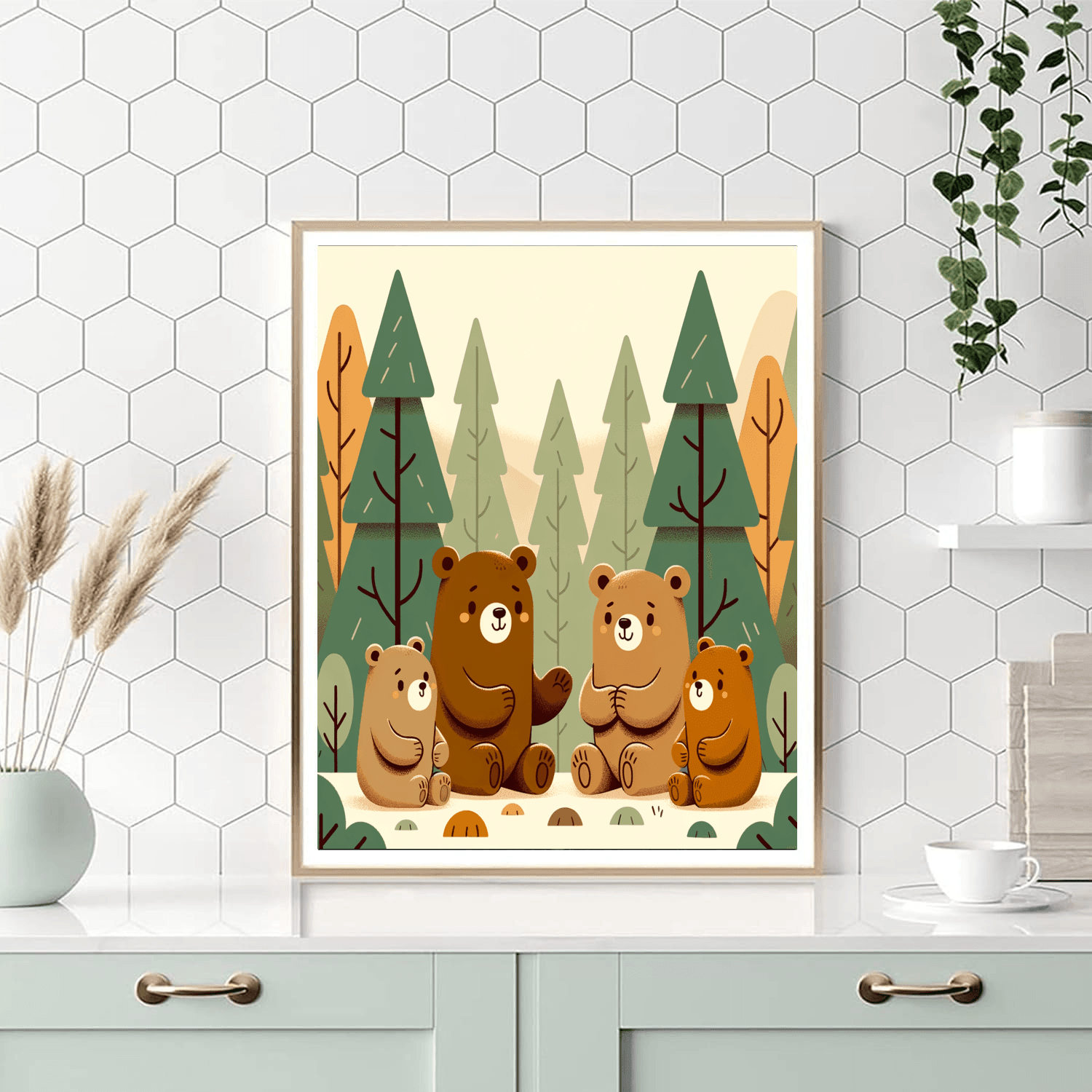 Cuddle Bears Gathering Painting By Numbers Kit