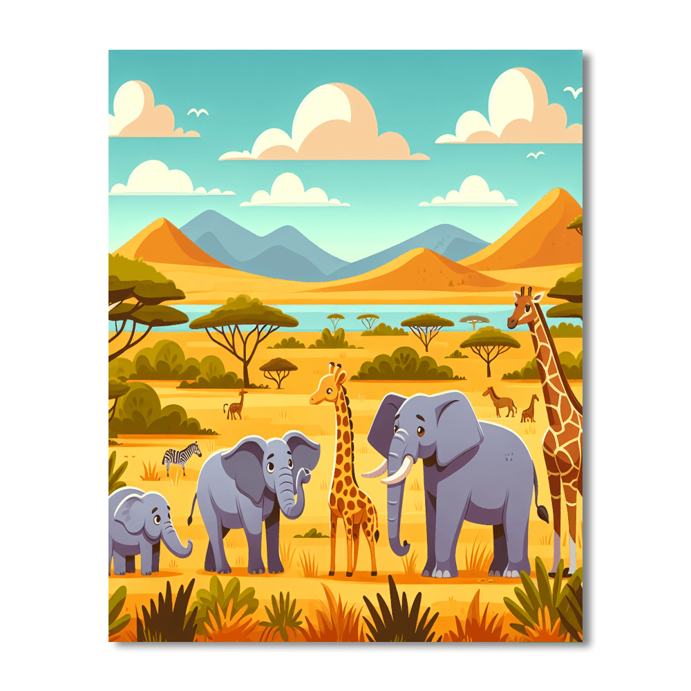 Gentle Giant Safari Paint By Numbers Kits