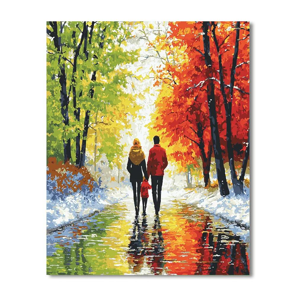 A Stroll Through The Seasons Number Painting