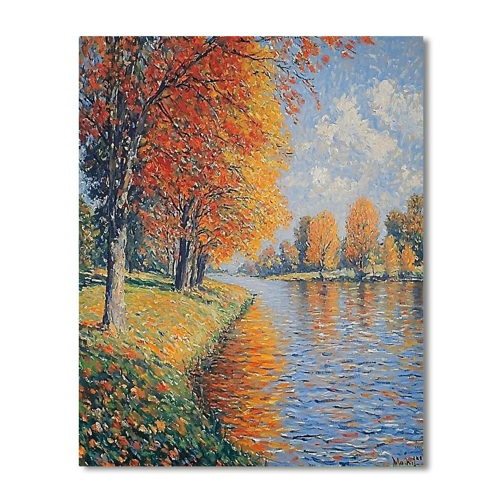 Claude Monet Inspired Shades Of Autumn  Number Painting