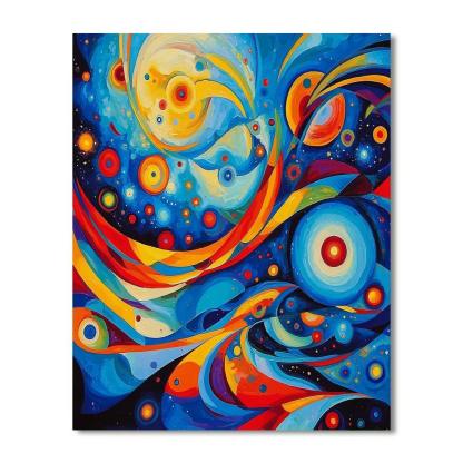 Wassily Kandinsky Inspired Galactic Rainbows  Paint By Numbers Kits