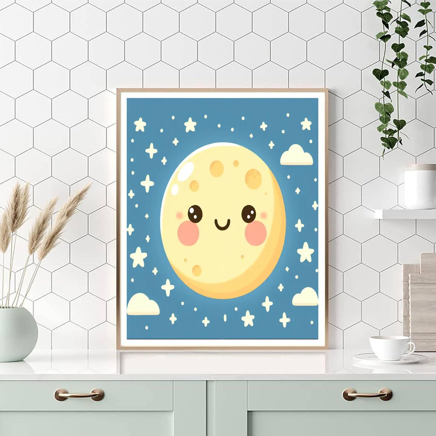 Whimsical Moon Paint By Numbers Art