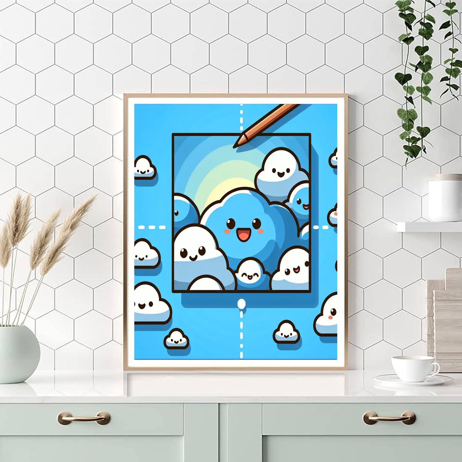 Sunny Day Clouds Numbered Painting Kits