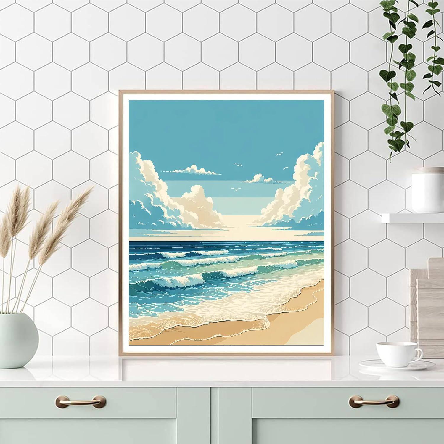Serene Coastal Escape Numbered Painting Kits