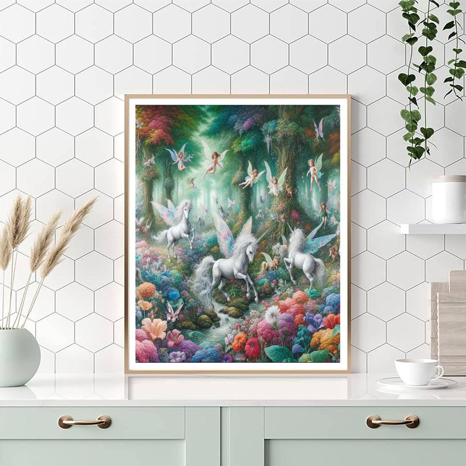 Vibrant Fantasy Forest Paint By Color