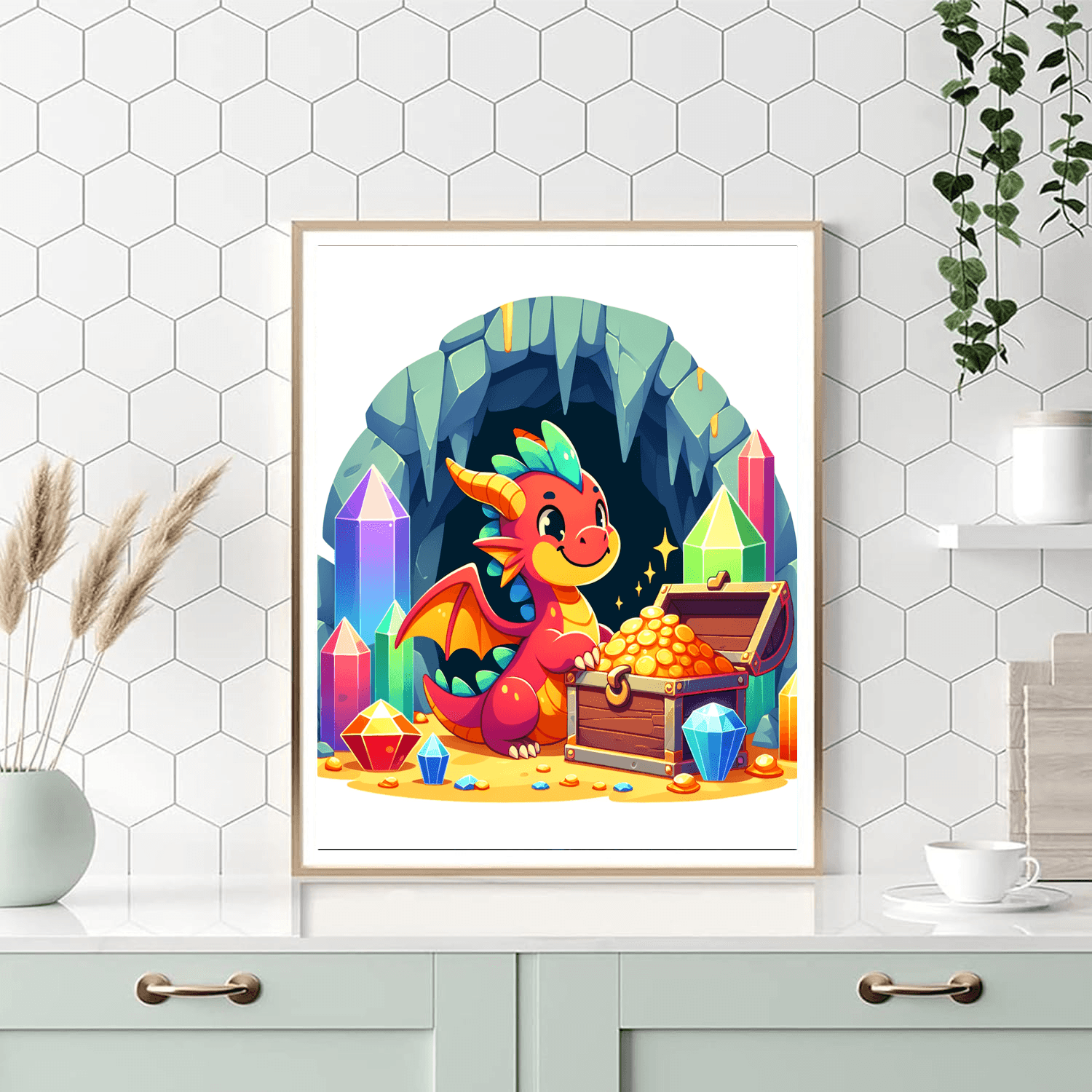 Fantasy Dragon Lair Paint By Numbers