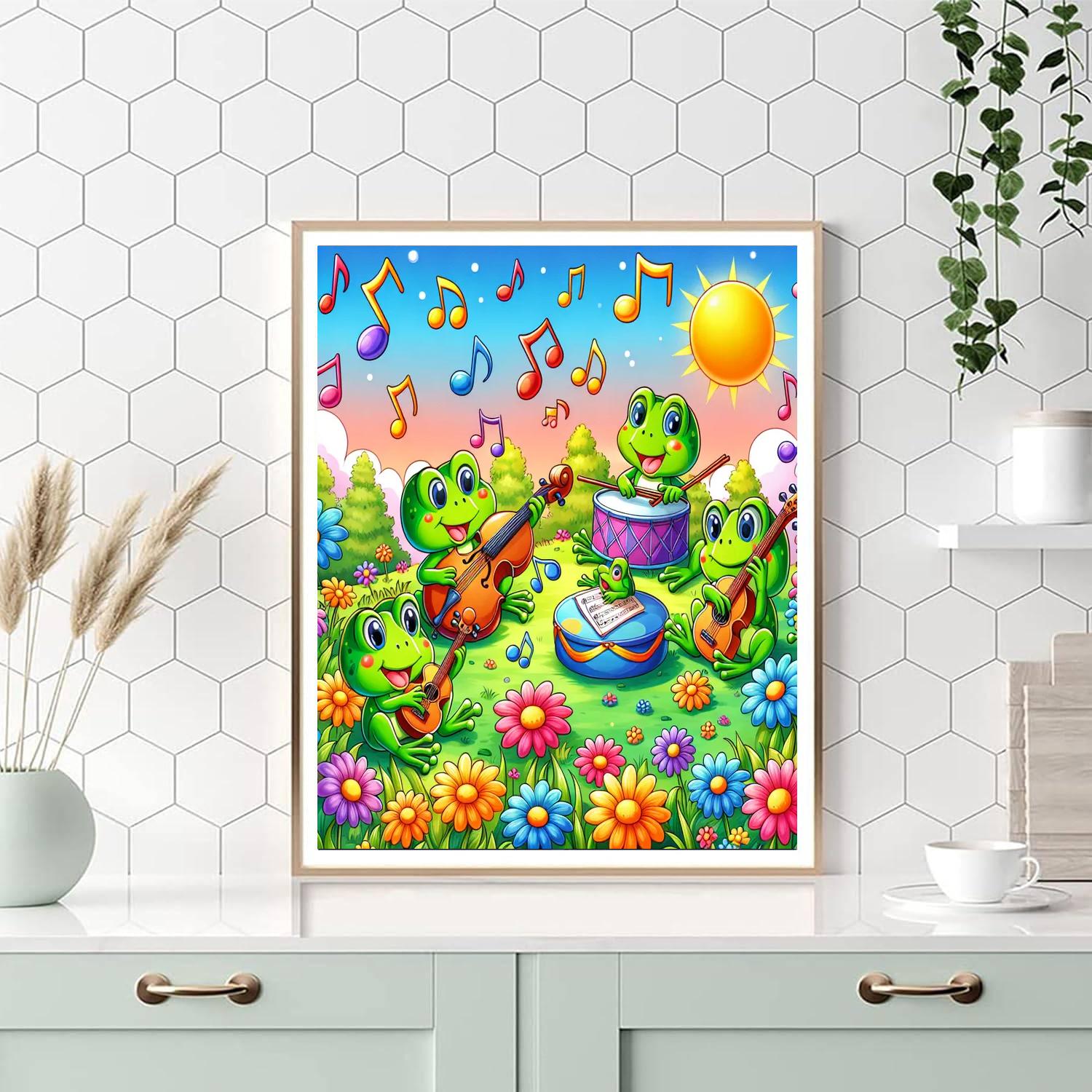 Hoppy Frogs' Meadow Orchestra Paint By Numbers Kits