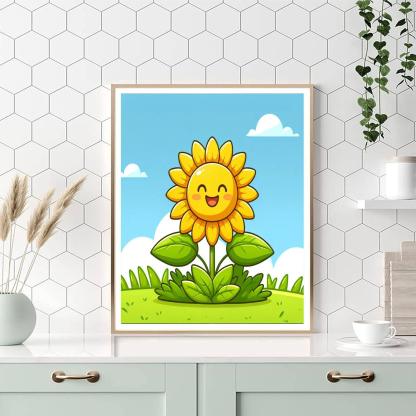 Joyful Sunflower Paint By Number