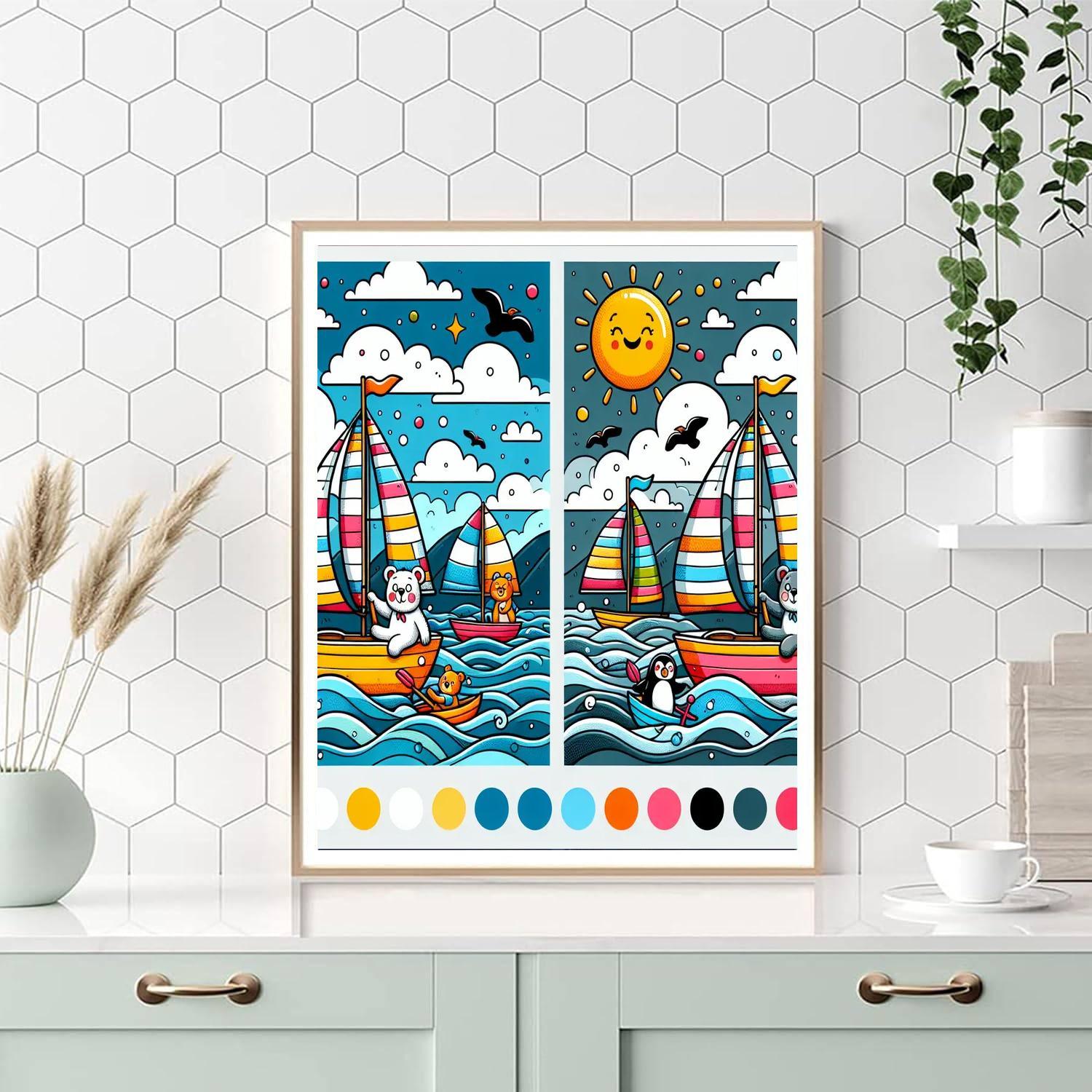 Sailing Adventure For Little Mariners Numbered Painting Kits