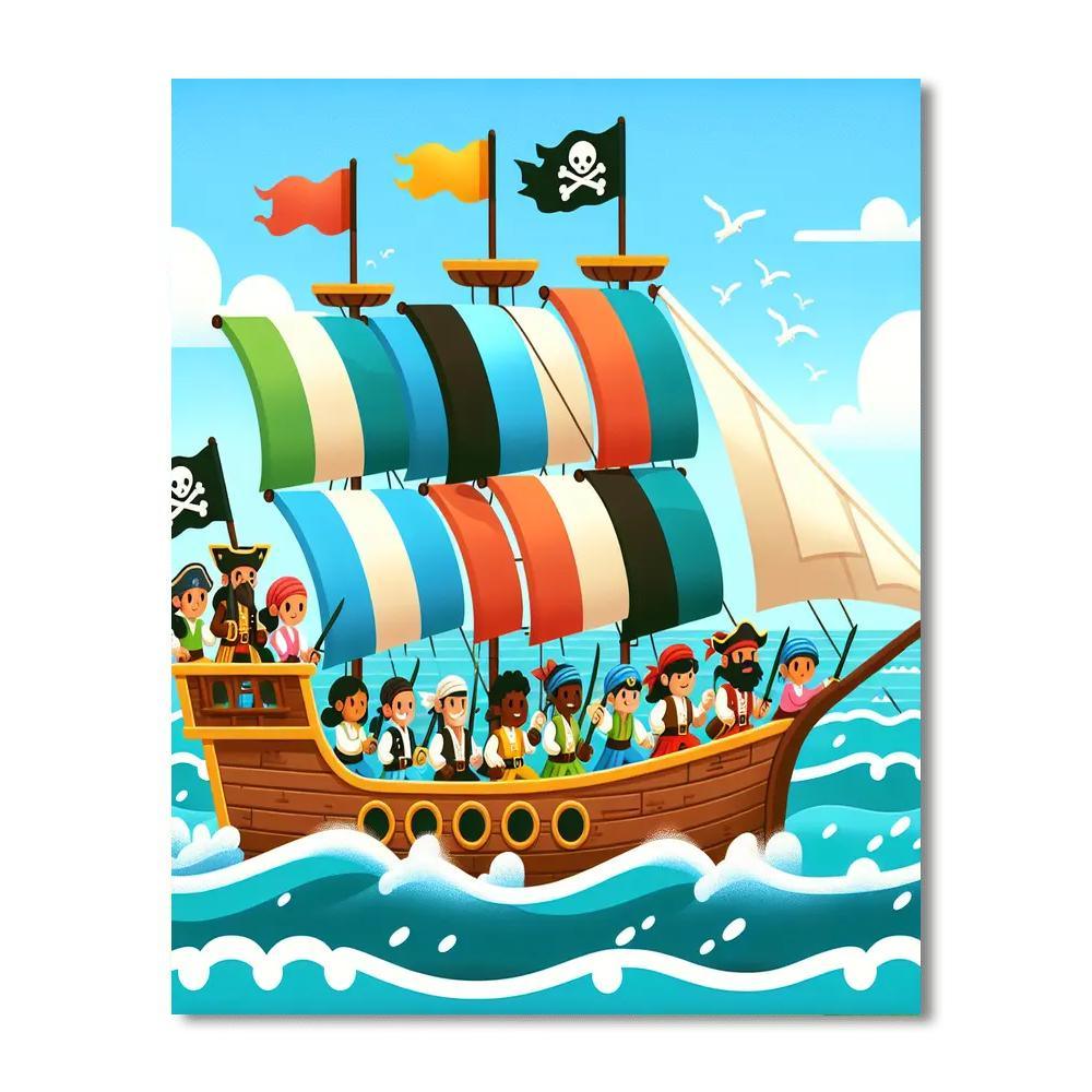 Sailing Pirate Quest Numbered Painting Kits