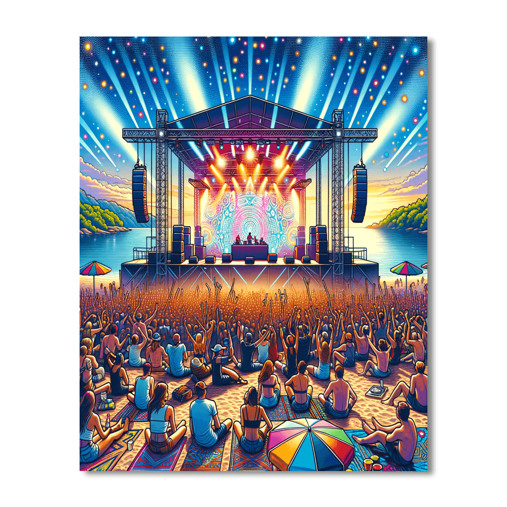 Sunburn Festival - Goa, India Painting By Numbers Kit