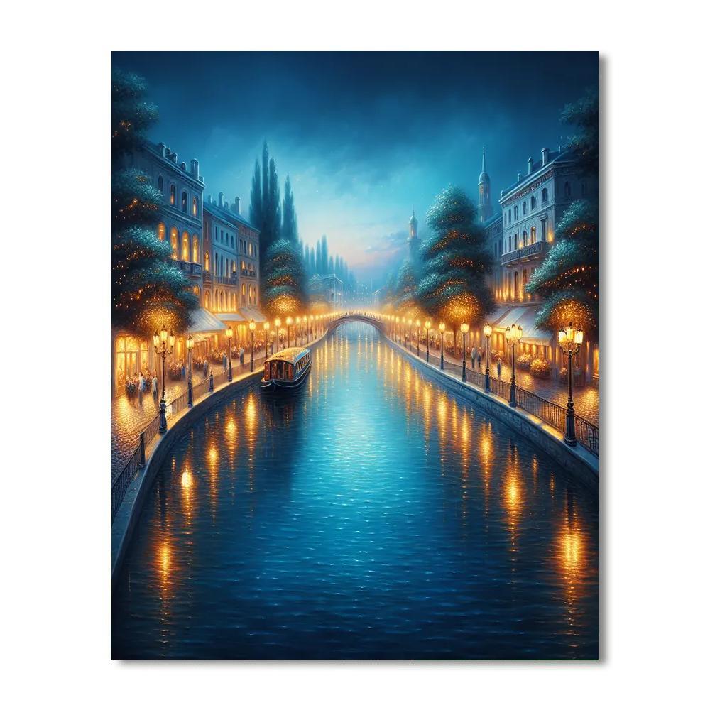 Romantic Evening Canal Paint By Numbers