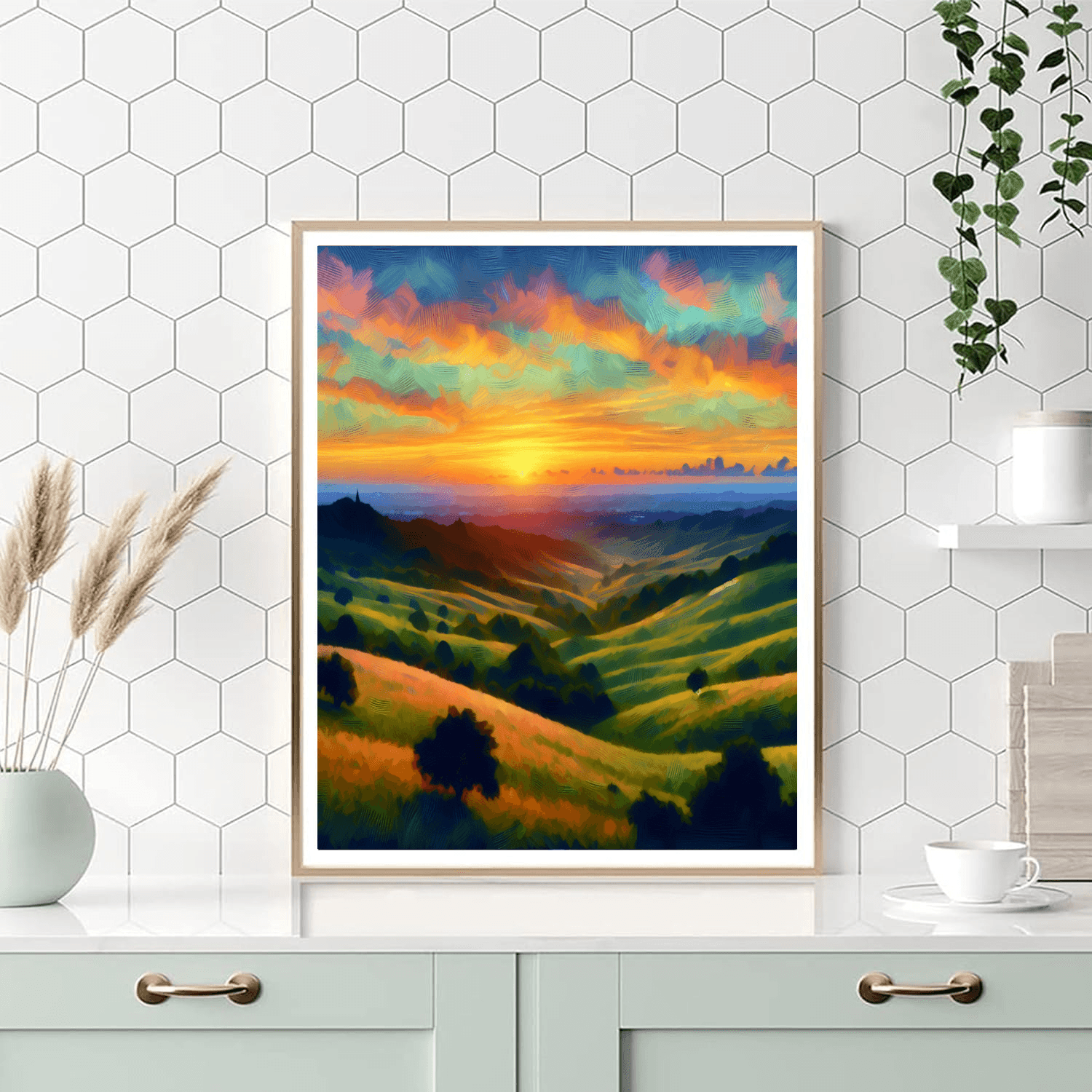 Sunset Dreamscape Painting Number Kit