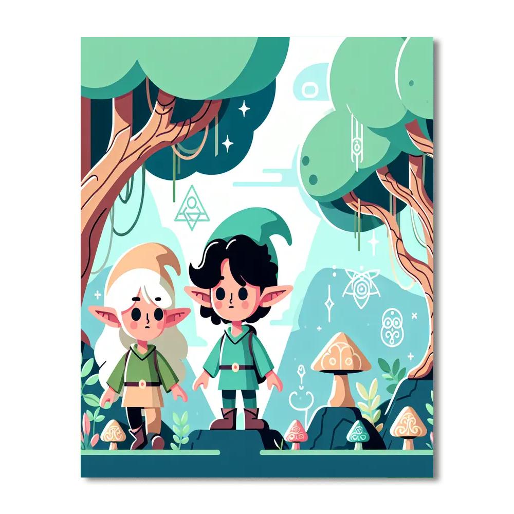 Enchanted Elven Enclave Numbered Painting Kits