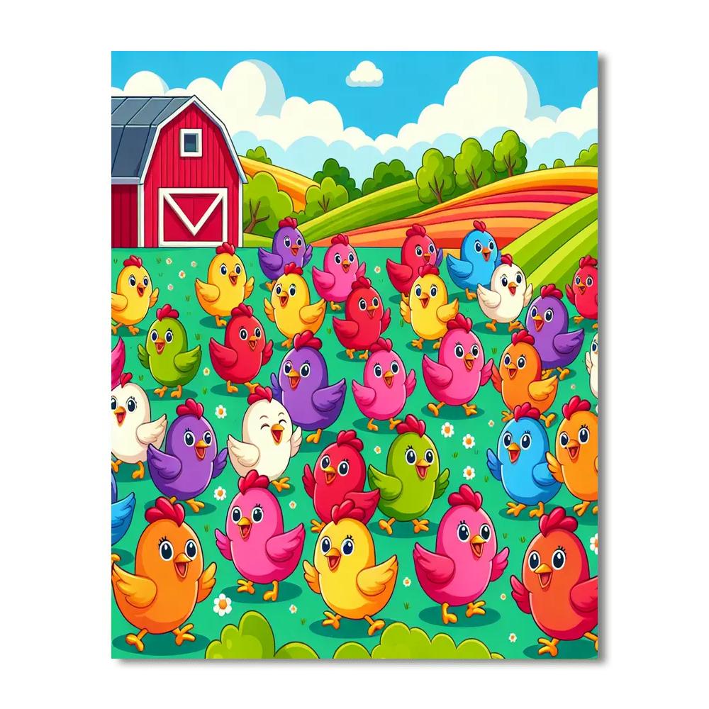 Cheery Chicken’s Farm Fest Paint By Numbers