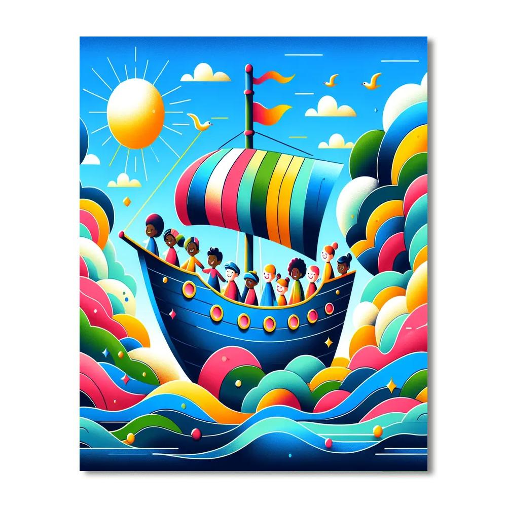 Sailing To Adventure Painting Number Kit