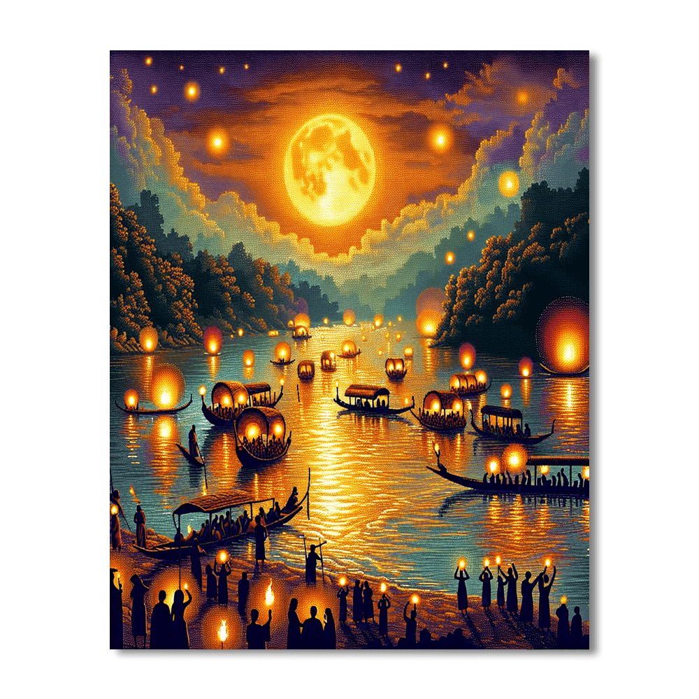 Naga Fireball Festival - Thailand Paint By Numbers Kits