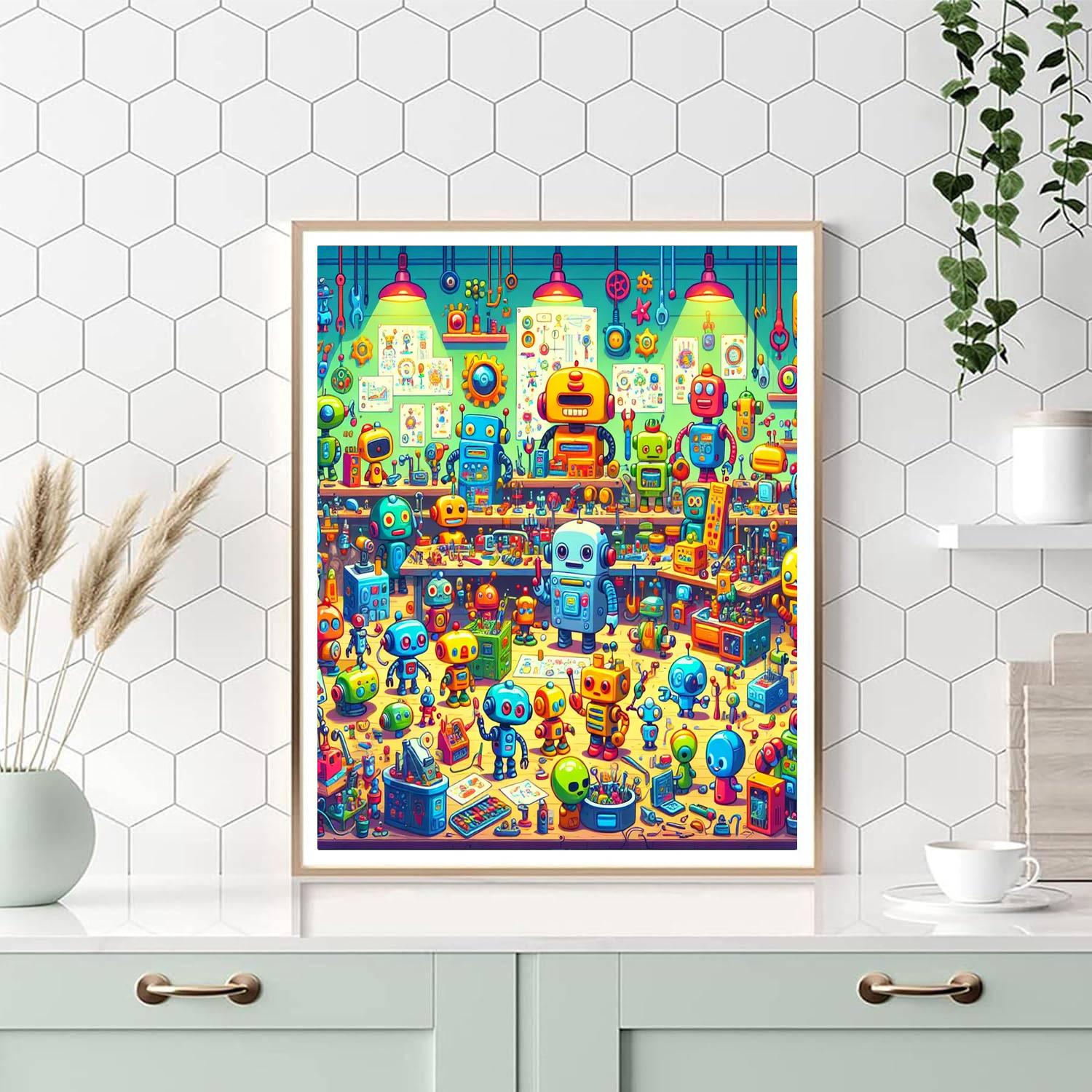 Joyful Robot Inventions Paint By Numbers Kits