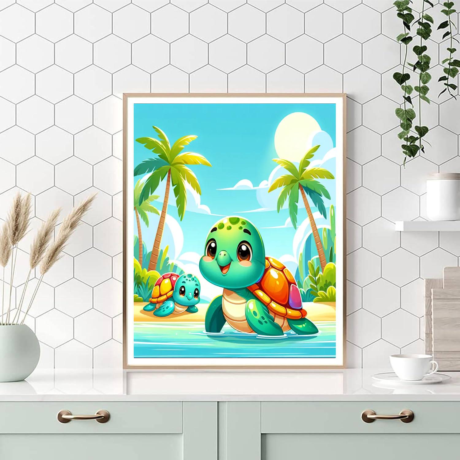 Tropical Turtle Tropics Numbered Painting Kits