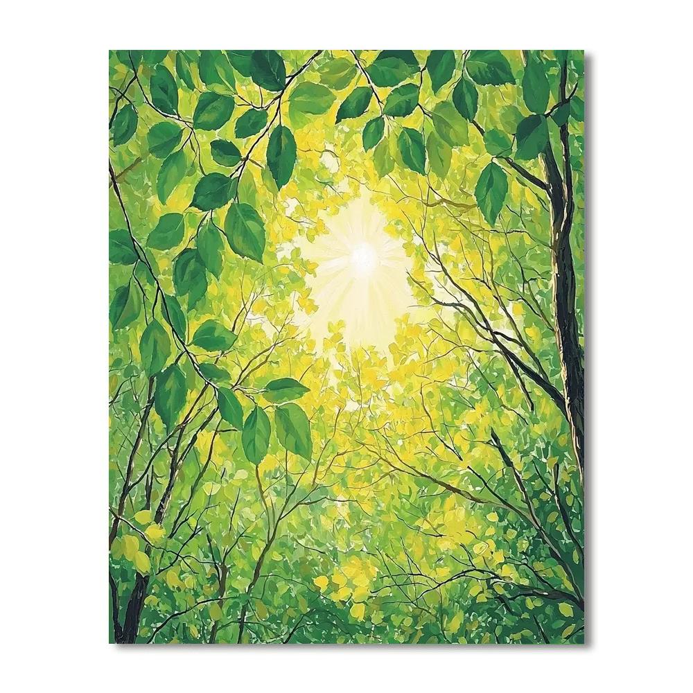 Pierre-Auguste Renoir Inspired Sunlit Canopy  Number Painting