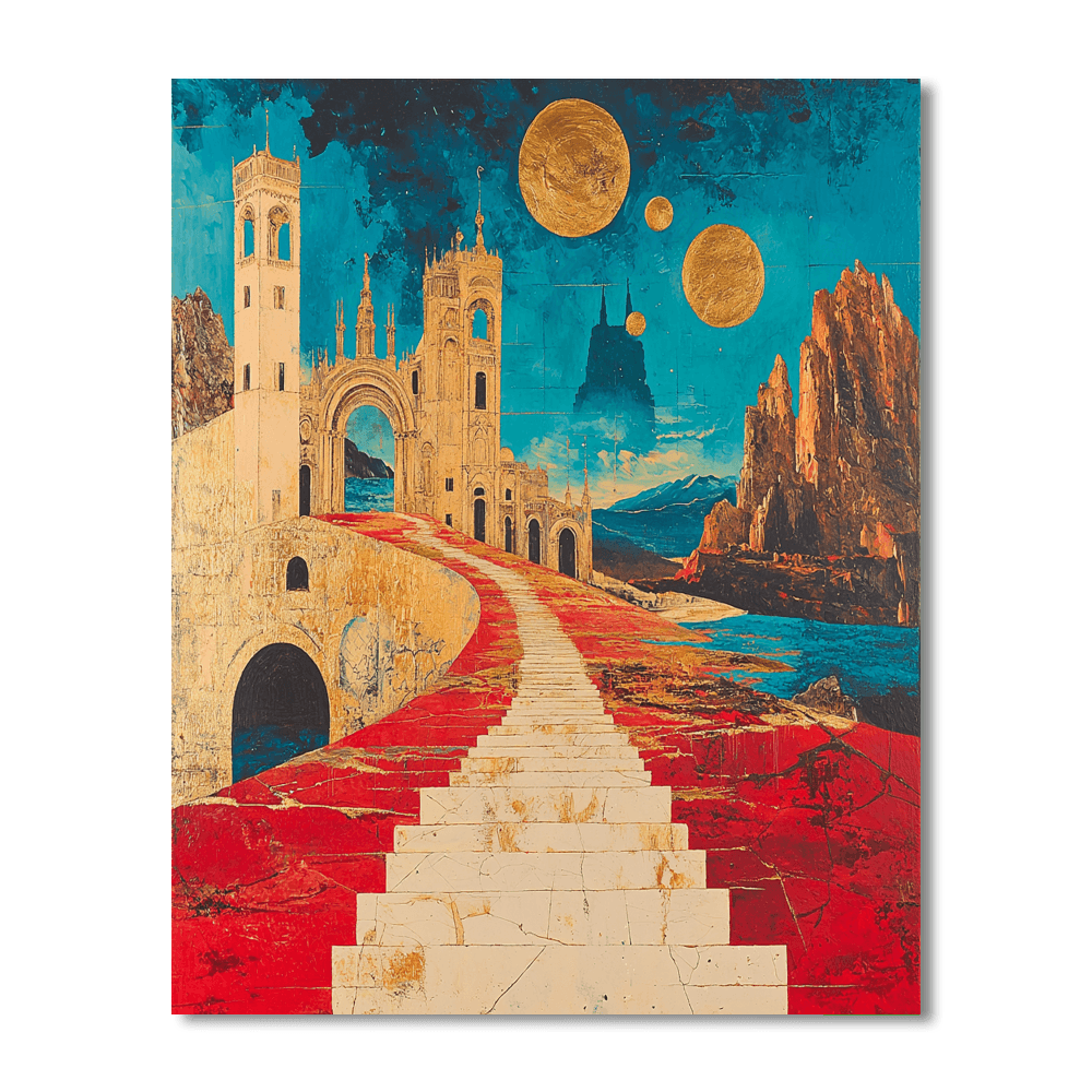 Salvador Dali Inspired Time Traveler's Adventure  Paint By Number