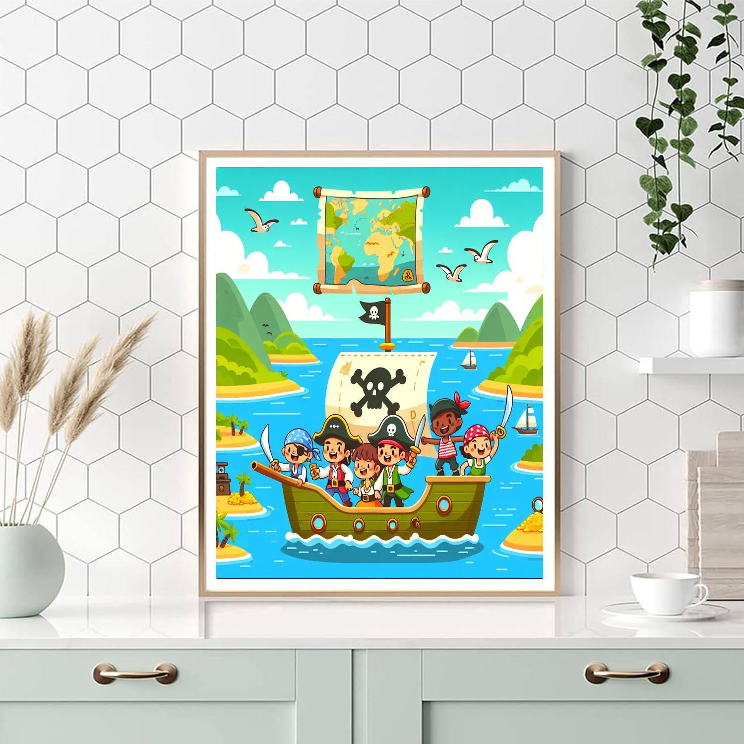Adventure Pirates Quest Painting By Numbers Kit