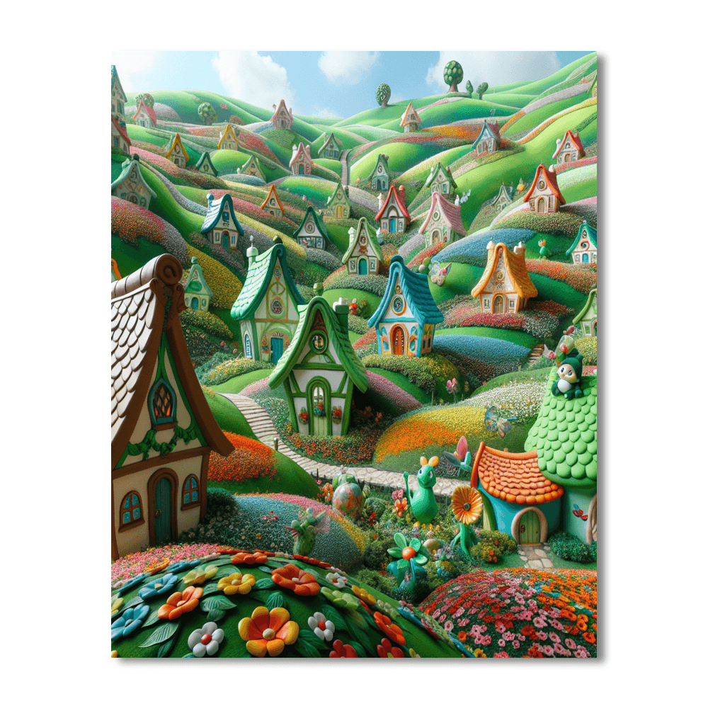 Fanciful Fairy Tale Landscape Painting By Numbers Kit
