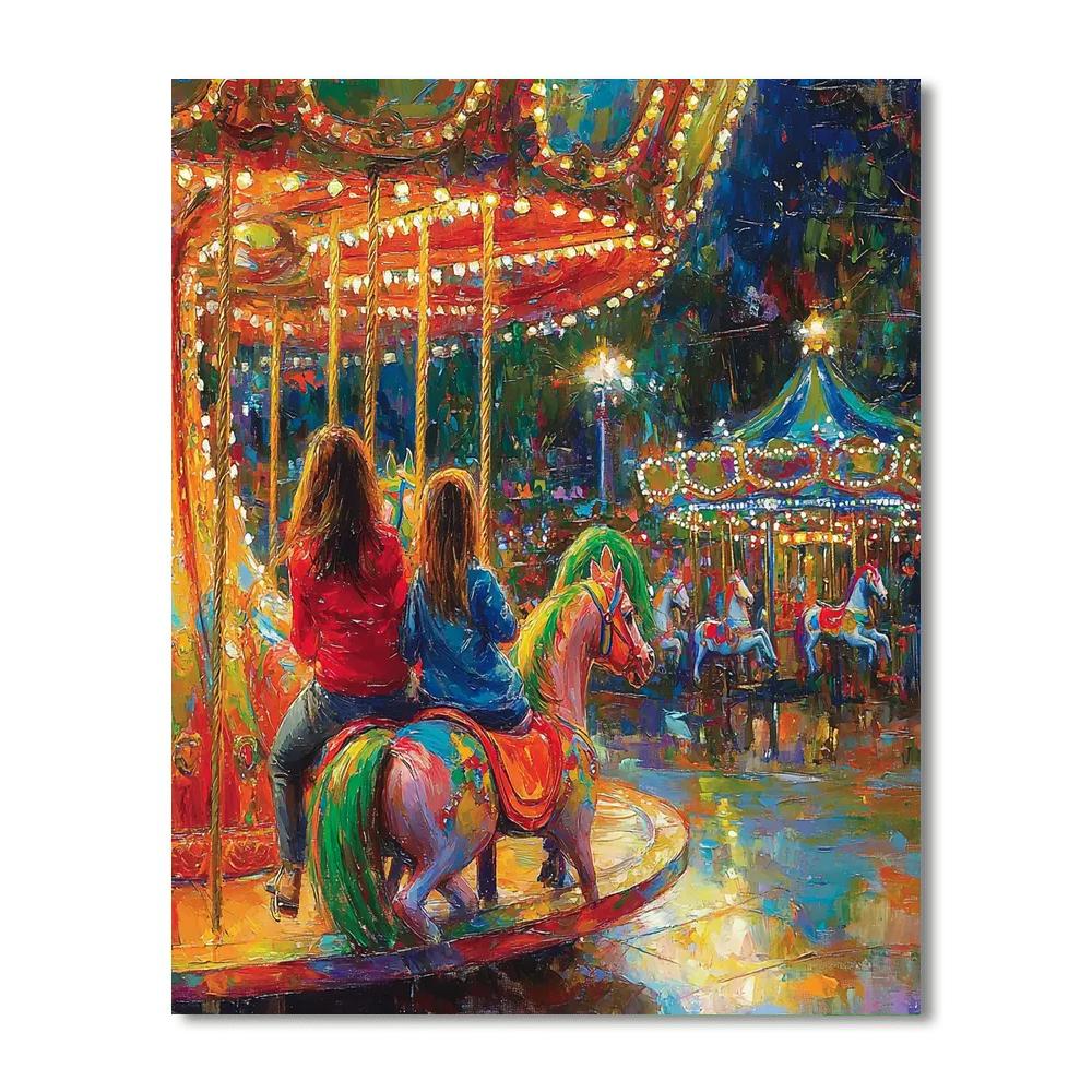 Carousel Of Laughter Number Painting