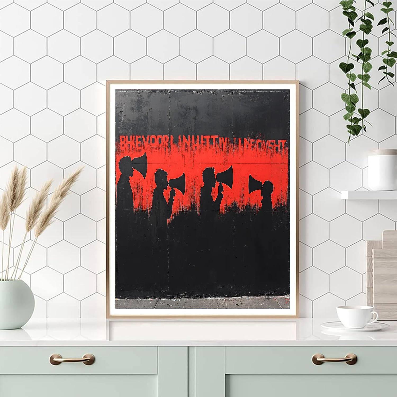 Banksy Inspired Silent Voices  Paint By Color