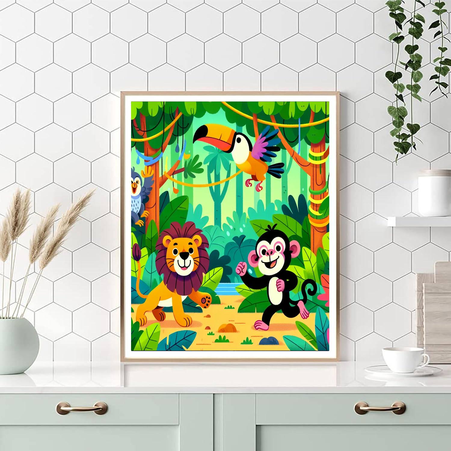 Magical Jungle Safari Paint By Numbers