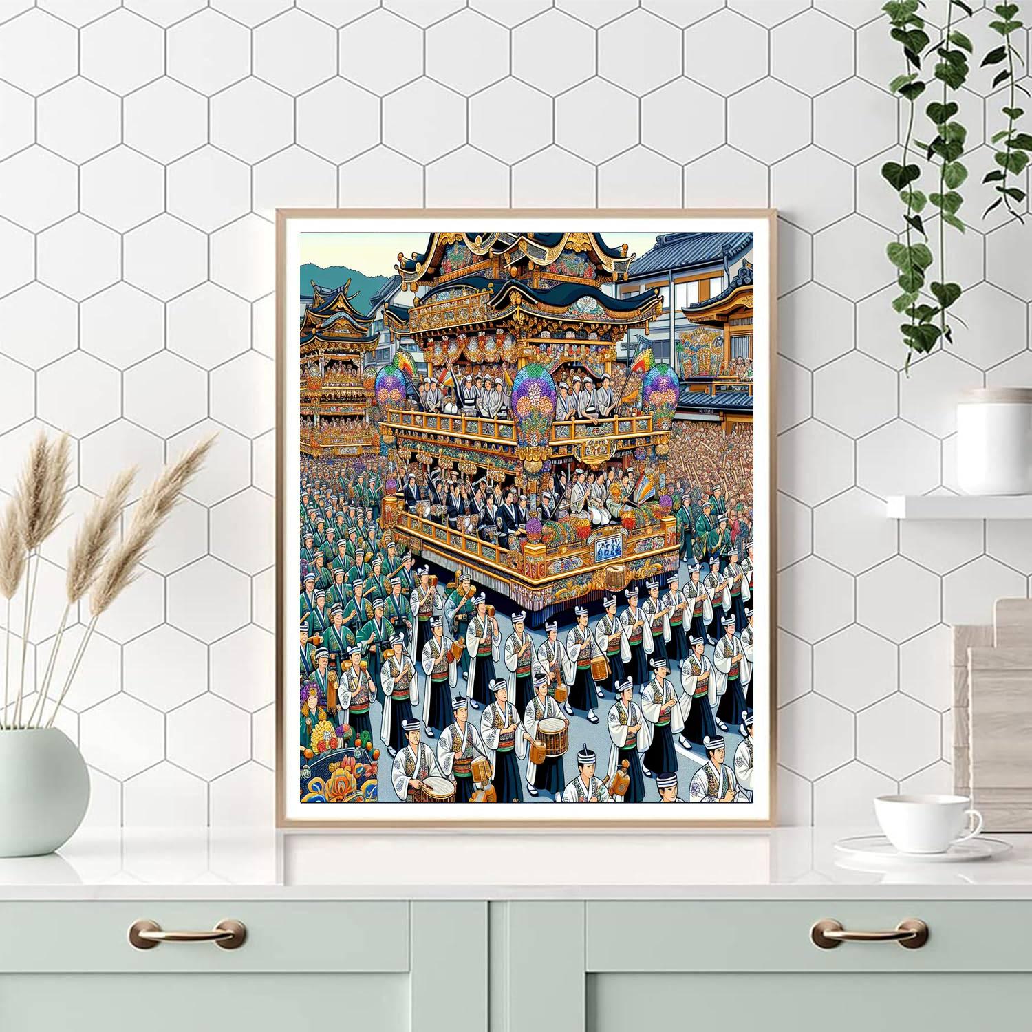 Gion Yatai Kaisei - Japan Number Painting