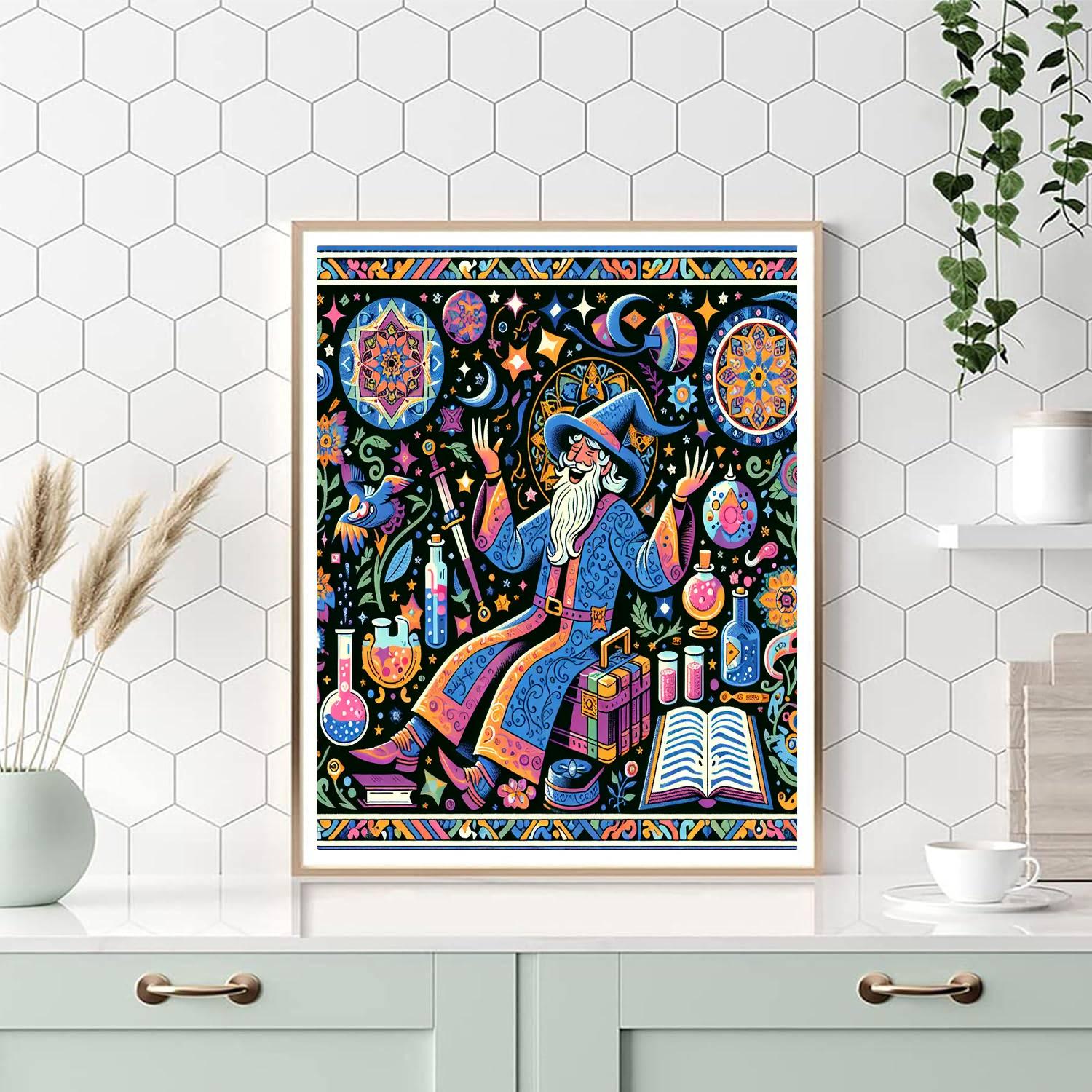 Wizard's Magical World Number Painting