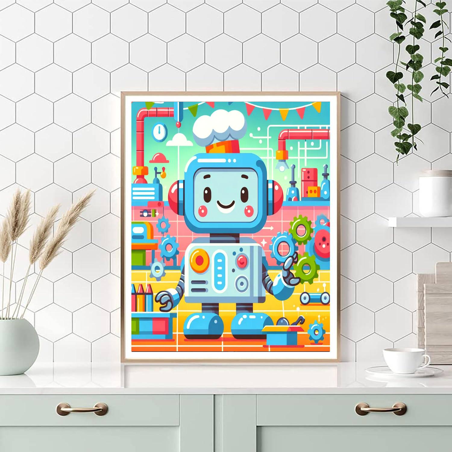 Robot Factory Exploration Paint By Numbers Kits