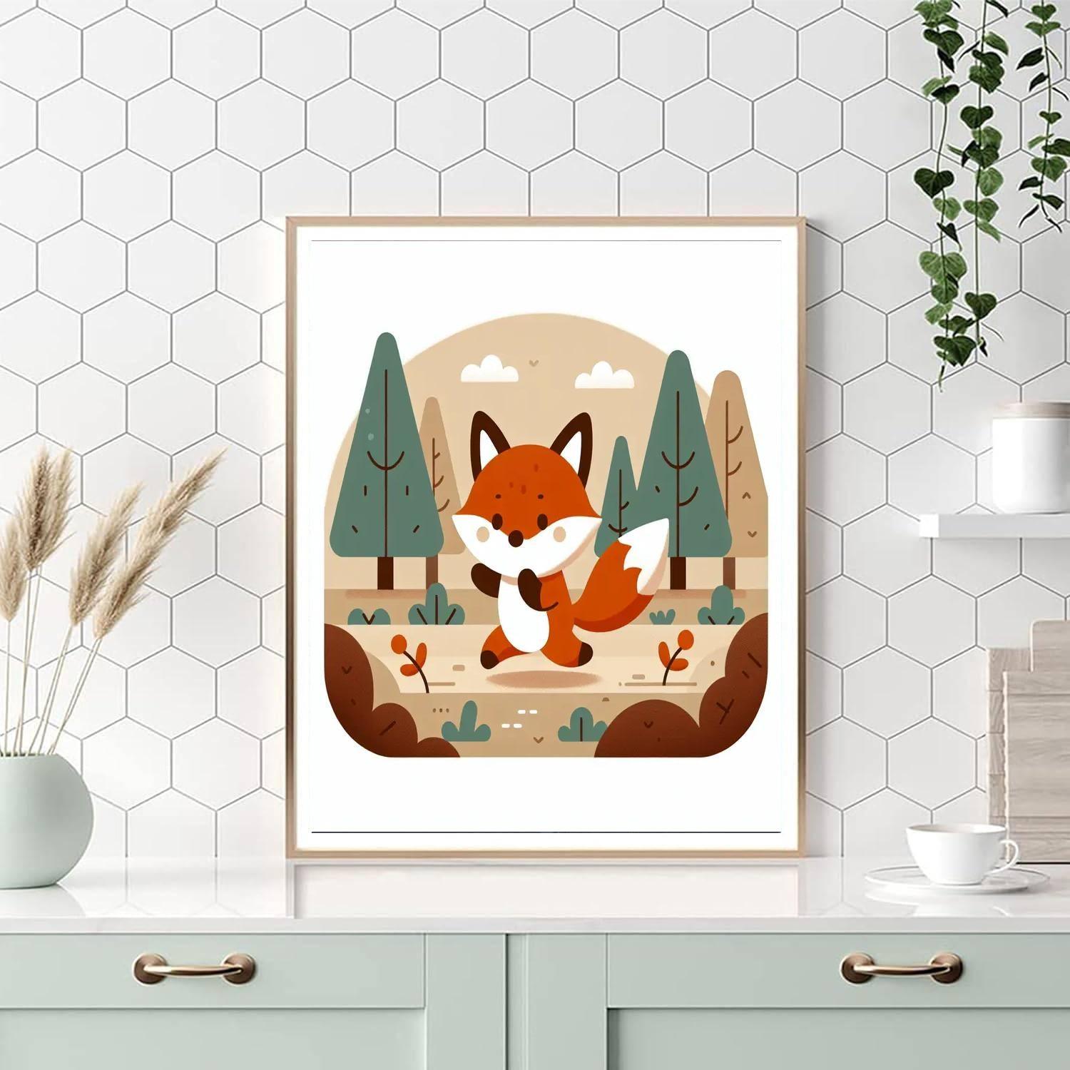Friendly Fox Trot Numbered Painting Kits